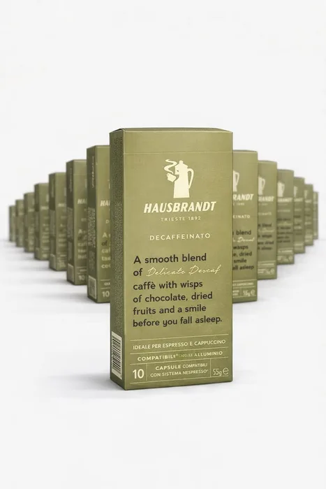 60 קפסולות קפה תואמות נספרסו / האוסברנדט נטול קפאין -Hausbrandt Decaffeinato