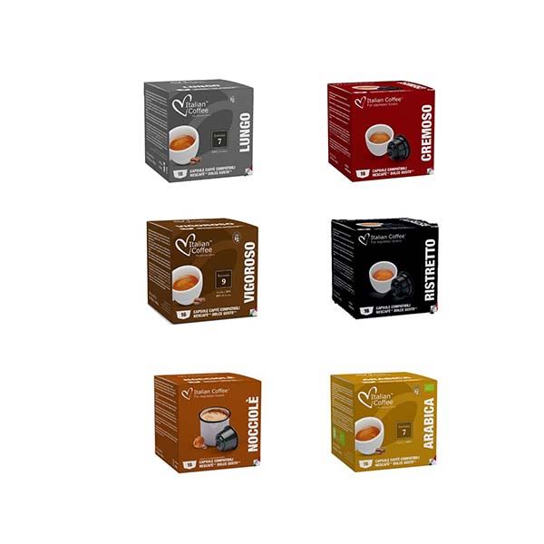 96 קפסולות קפה מיקס אספרסו לדולצ'ה גוסטו DOLCE GUSTO