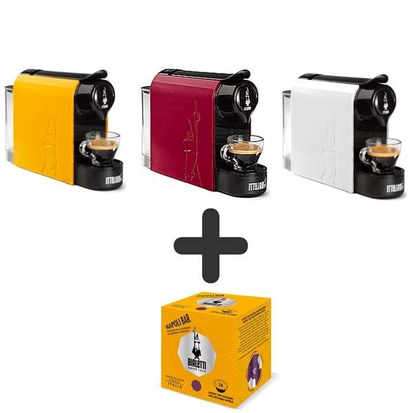 מכונת קפה של מותג הפרימיום האיטלקי ביאלטי + 128 קפסולות