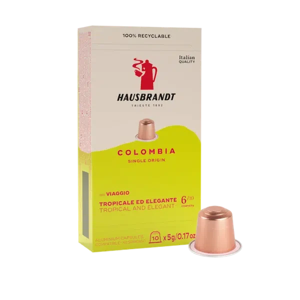 100 קפסולות קפה תואמות נספרסו - האוסברנדט קולומביה / Hausbrandt Colombia