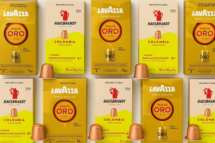 100 קפסולות מיקס תואם נספרסו ערביקהHAUSBRANDT COLOMBIA/LAVAZZA ORO