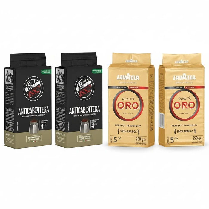 1 קילו מיקס טחון 100% ערביקה /LAVAZZA/VERGANINO