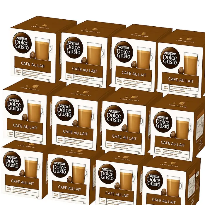 16*12 קופסאות קפה לאטה דולצ'ה גוסטו/CAFE AU LAIT DOLCE GUSTO