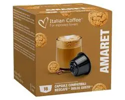 16 קפסולות קפוצ'ינו אמארטה/DOLCE GUSTO AMARET