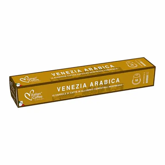 100 קפסולות ונציה תואם נספרסו/VENEZIA ARABICA NESPRESSO