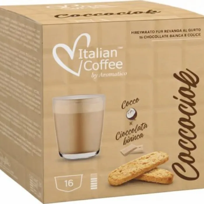 16 קפסולות קפוצ'ינו ביסקוטי מבית איטליאן קופי לדולצ'ה גוסטו DOLCE GUSTO