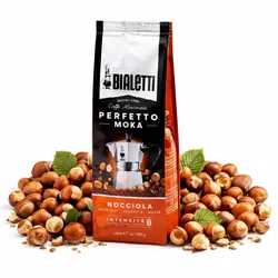250 גרם קפה איטלקי משובח עם נגיעות אגוזי לוז NOCCIOLA BIALLETI
