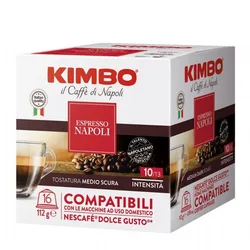16 קפסולות קפה NAPOLI מבית KIMBO DOLCE GUSTO