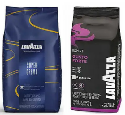 2 קילו מיקס פולי קפה LAVAZZA FORTE/LAVAZZA SUPER CREMA