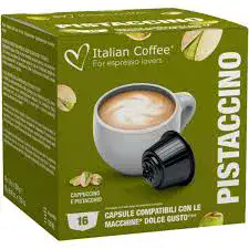 16 קפסולות קפה בטעם פיסטוק/PISTACCINO DOLCE GUSTO
