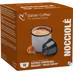 16 קפסולות קפה אגוזים מבית איטליאן קופי   DOLCE GUSTO