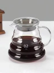 קנקן הגשה מזכוכית 500 מיליליטר לחליטת V60